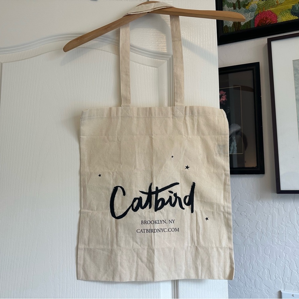 Catbird Jewelry Organic Cotton Tote Bag. Excellent condition. Never used!